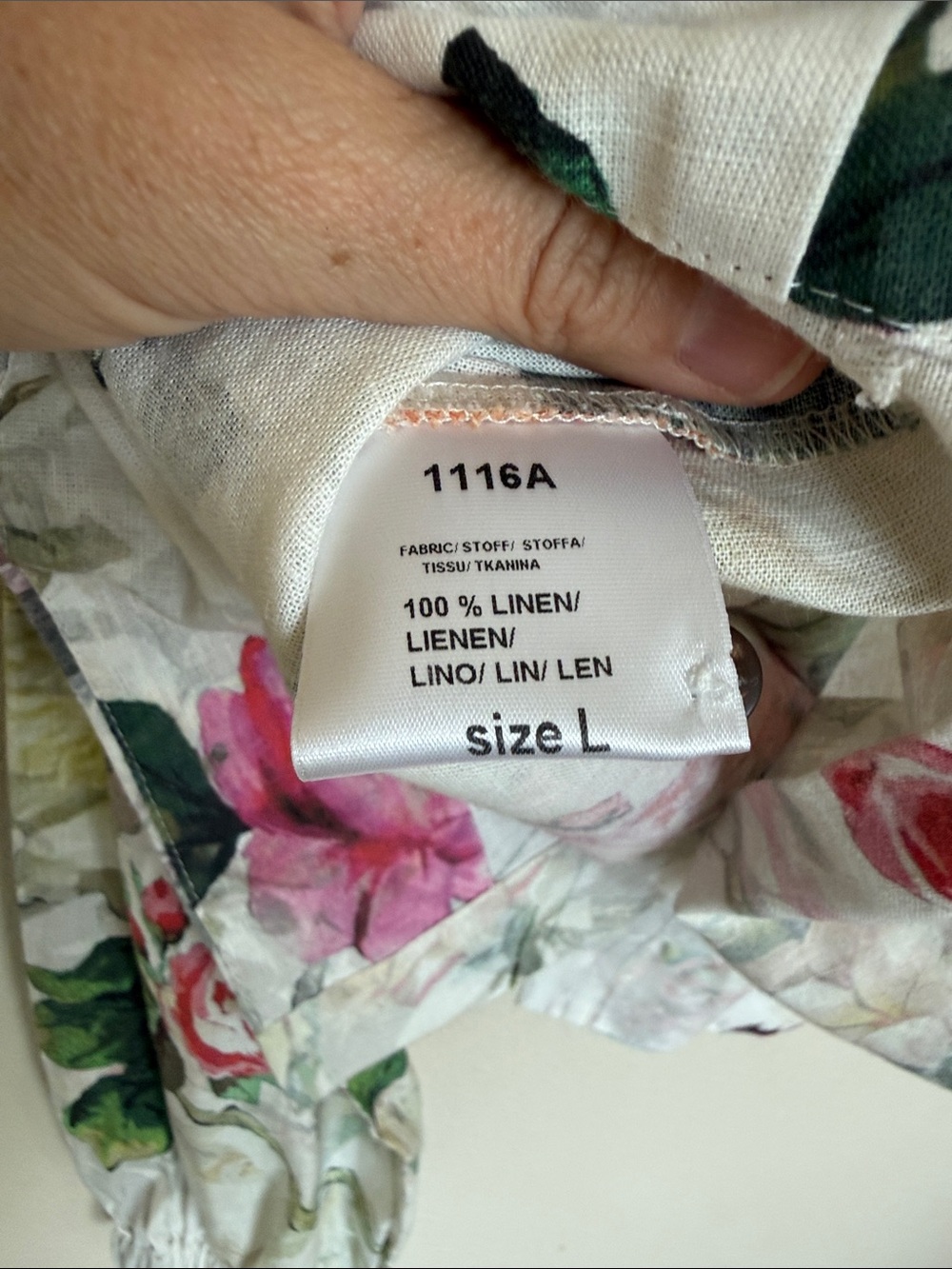 Anthropologie Yuvita Floral Bird Print Women's Linen Jacket - Large - Picture 6 of 7